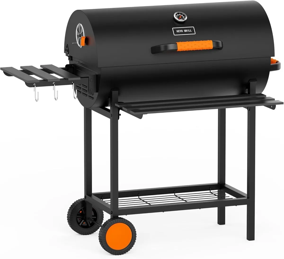 KEYO Charcoal BBQ Grill Smoker with Height-adjusta - Image 1
