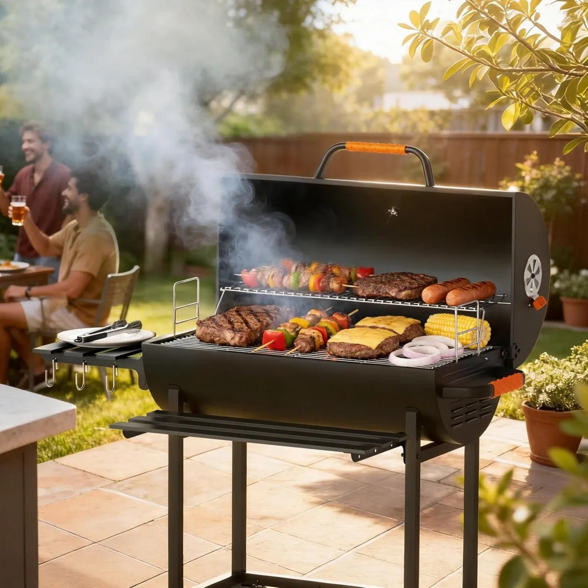 KEYO Charcoal BBQ Grill Smoker with Height-adjusta - Image 2