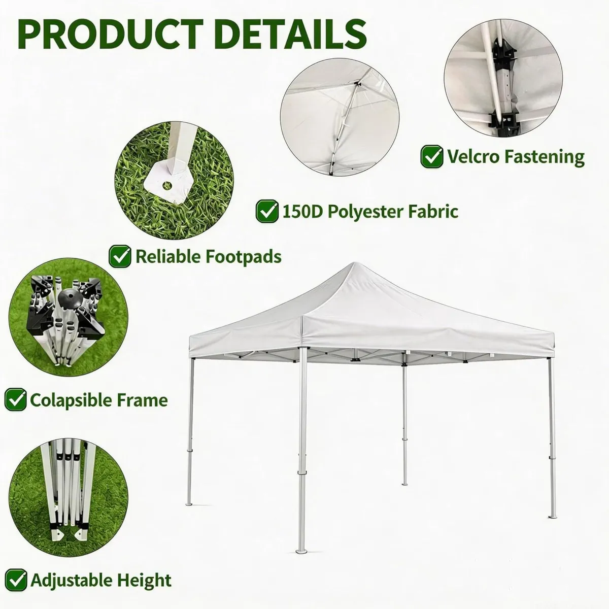 Pop Up Gazebo 3m x – Easy Instant Setup Portable - Image 4