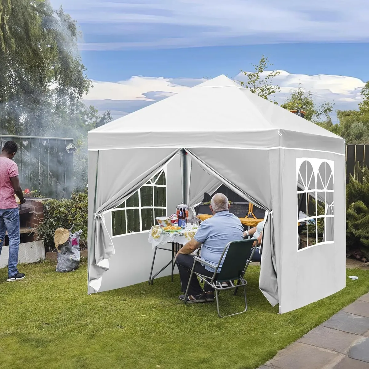 Pop Up Gazebo with Removable Sidewalls Sturdy - Image 2