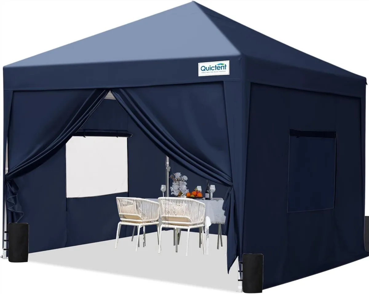 3x3m (10x10ft) Pop Up Canopy Gazebo with Mesh - Image 1