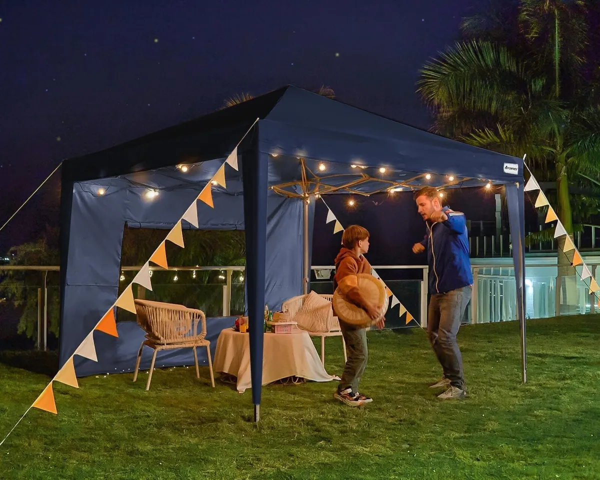 3x3m (10x10ft) Pop Up Canopy Gazebo with Mesh - Image 2