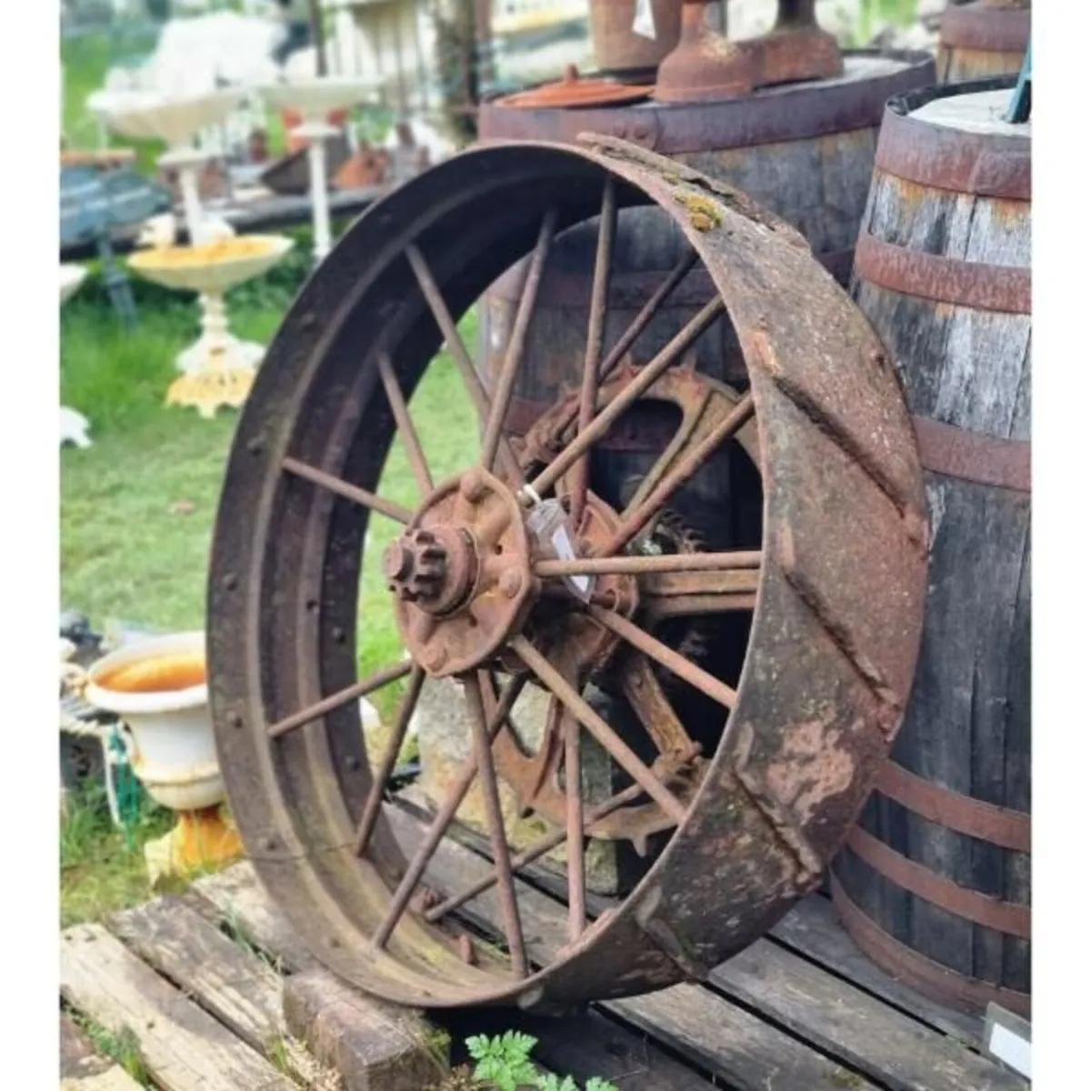 Large Heavy Cast Iron Wheel KAS1244 - Image 1