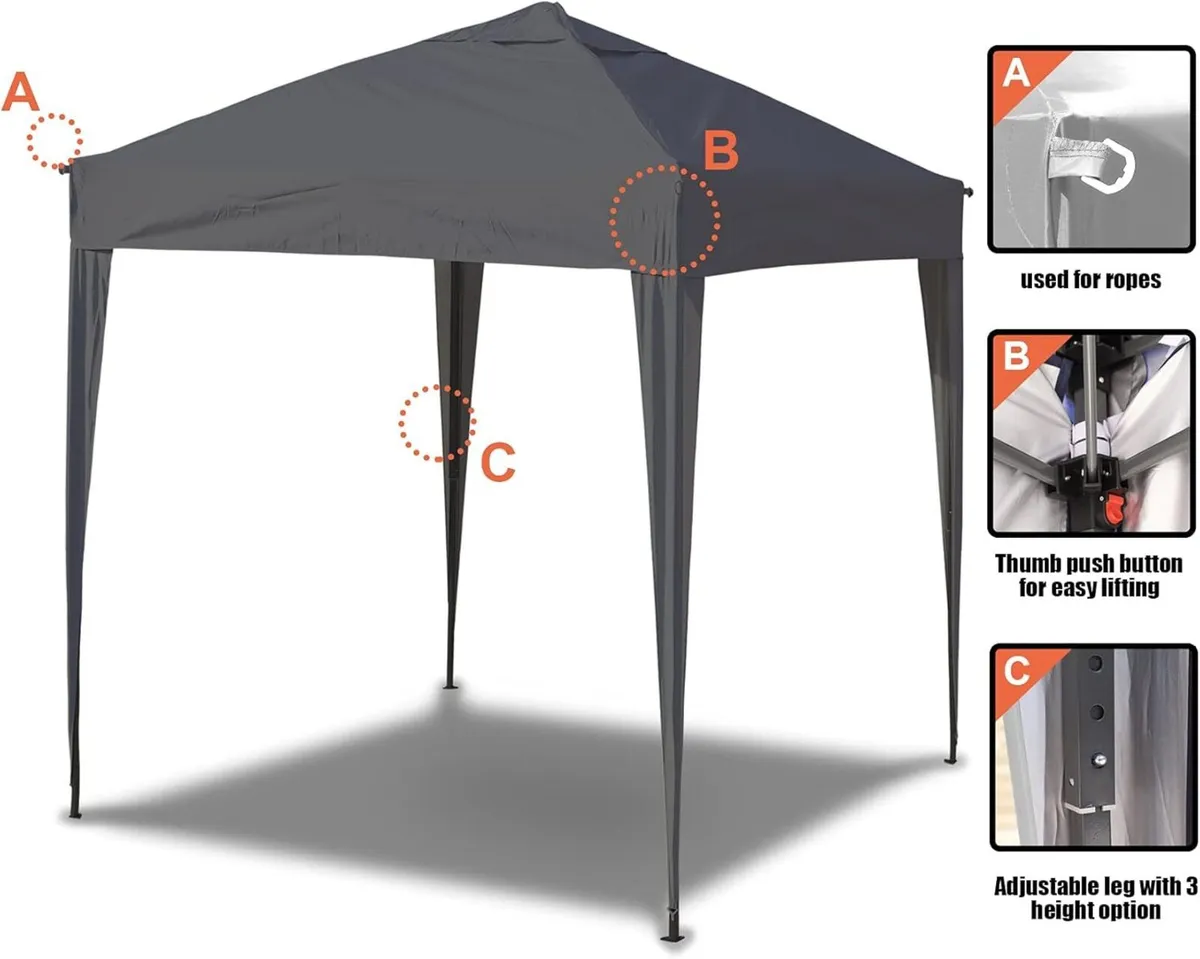 Pop Up Gazebo Tent Heavy Duty Fully Waterproof - Image 2