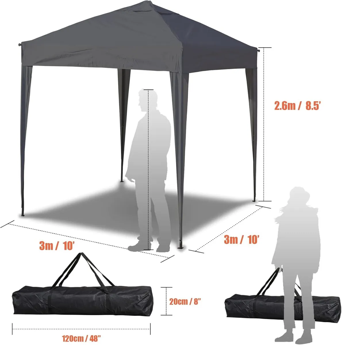 Pop Up Gazebo Tent Heavy Duty Fully Waterproof - Image 4