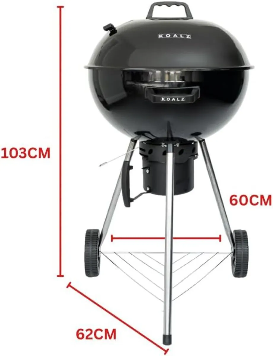 KOALZ Premium Charcoal BBQ 22.5 Portable Kettle - Image 2
