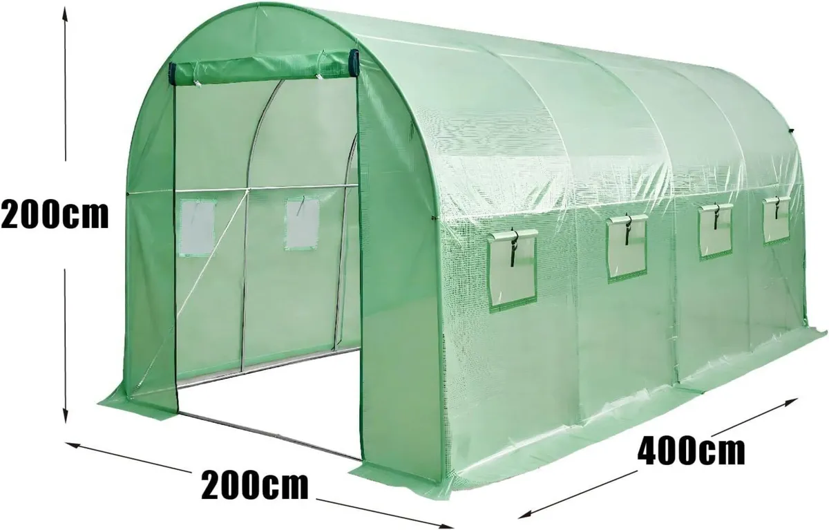 4m x 2m Non-Rust Greenhouse Stainless Steel Frame - Image 2