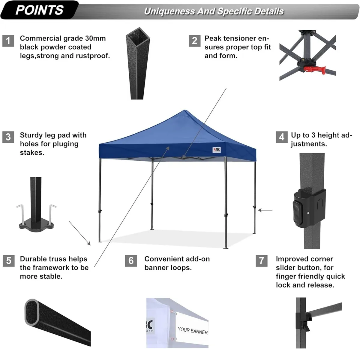 Pop Up Gazebo with Detachable Awning Commercial - Image 2