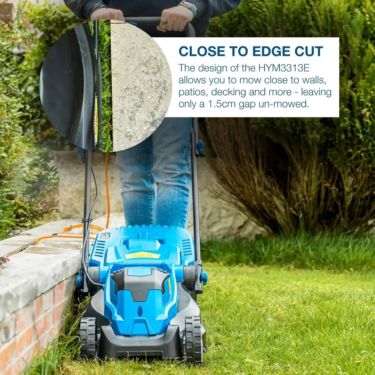 1300W Electric Lawn Mower – 33cm Lightweight - Image 4