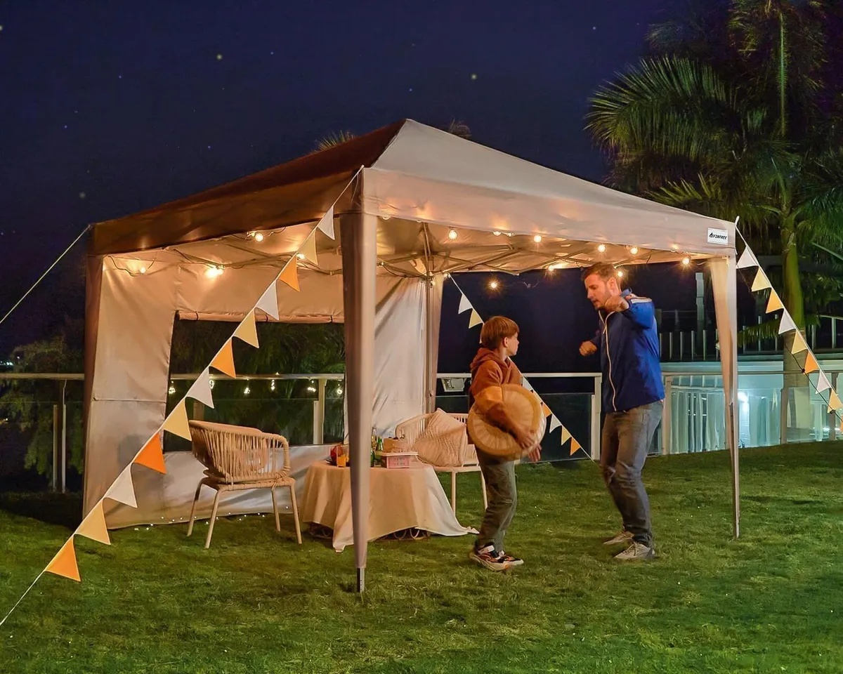 3x3m (10x10ft) Pop Up Canopy Gazebo with Mesh - Image 2