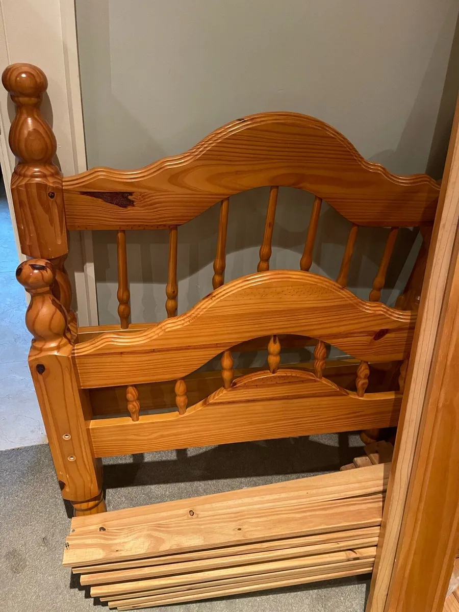 Very Solid Single Wooden Bed Frame - Can Deliver - Image 1