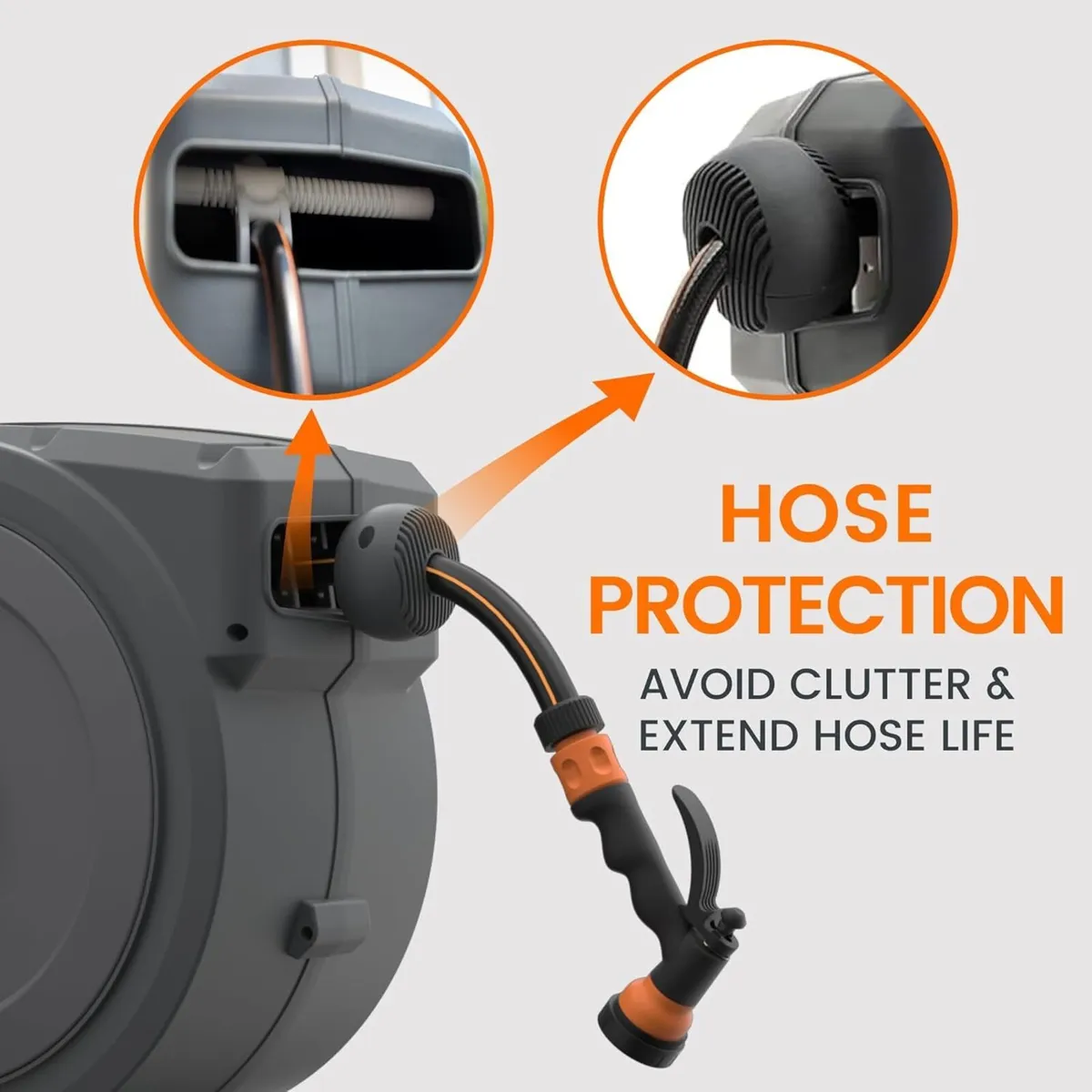 Retractable Hose Reel Wall Mounted 30+2m Garden - Image 4