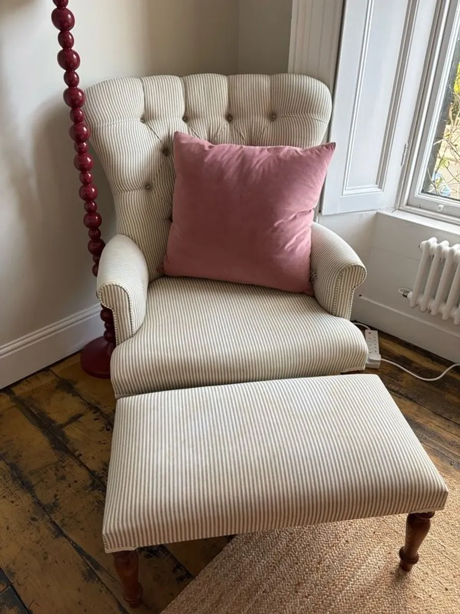 armchair and footstool - Image 1