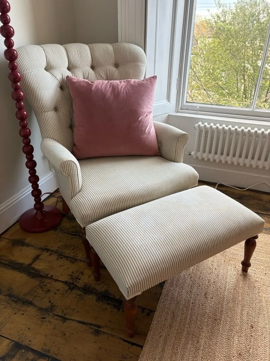 armchair and footstool - Image 2