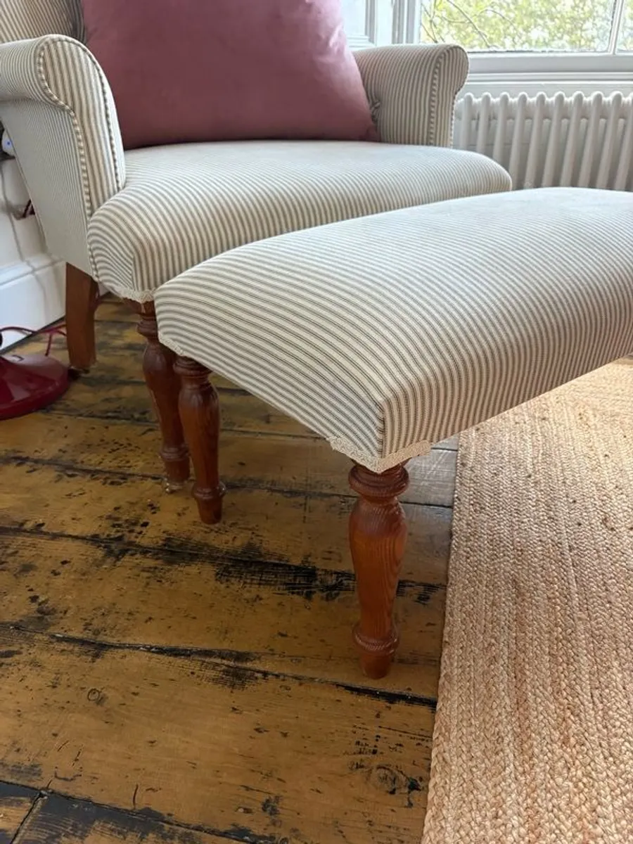 armchair and footstool - Image 3