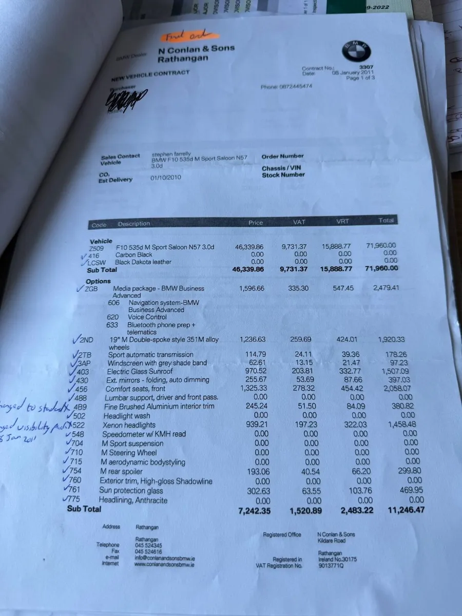 BMW 535D M Sport 1 owner Irish car 68,000 miles - Image 2