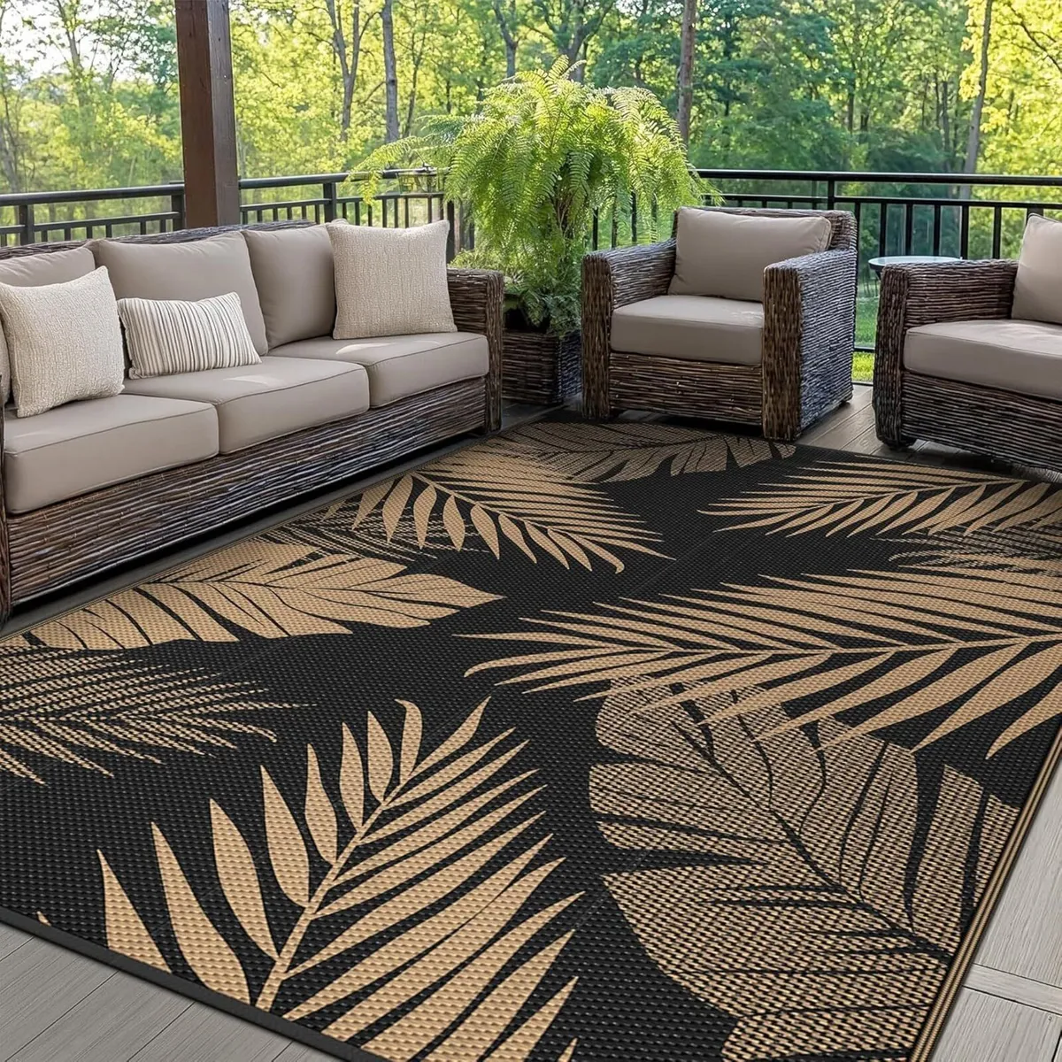 Outdoor Rug 240x300cm – Large Reversible Waterproo - Image 1