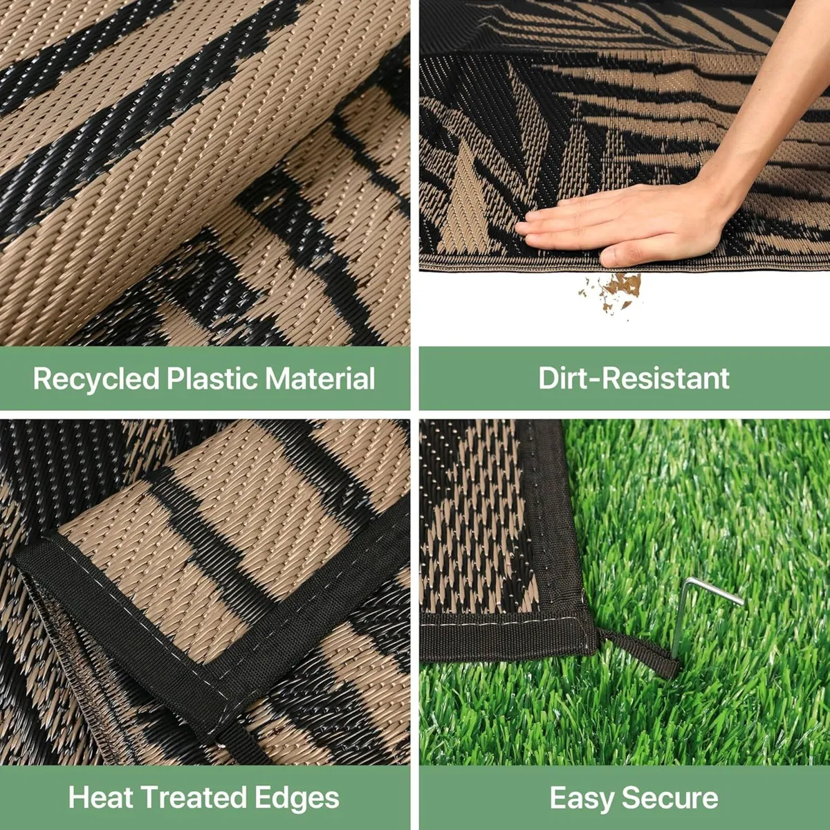 Outdoor Rug 240x300cm – Large Reversible Waterproo - Image 3