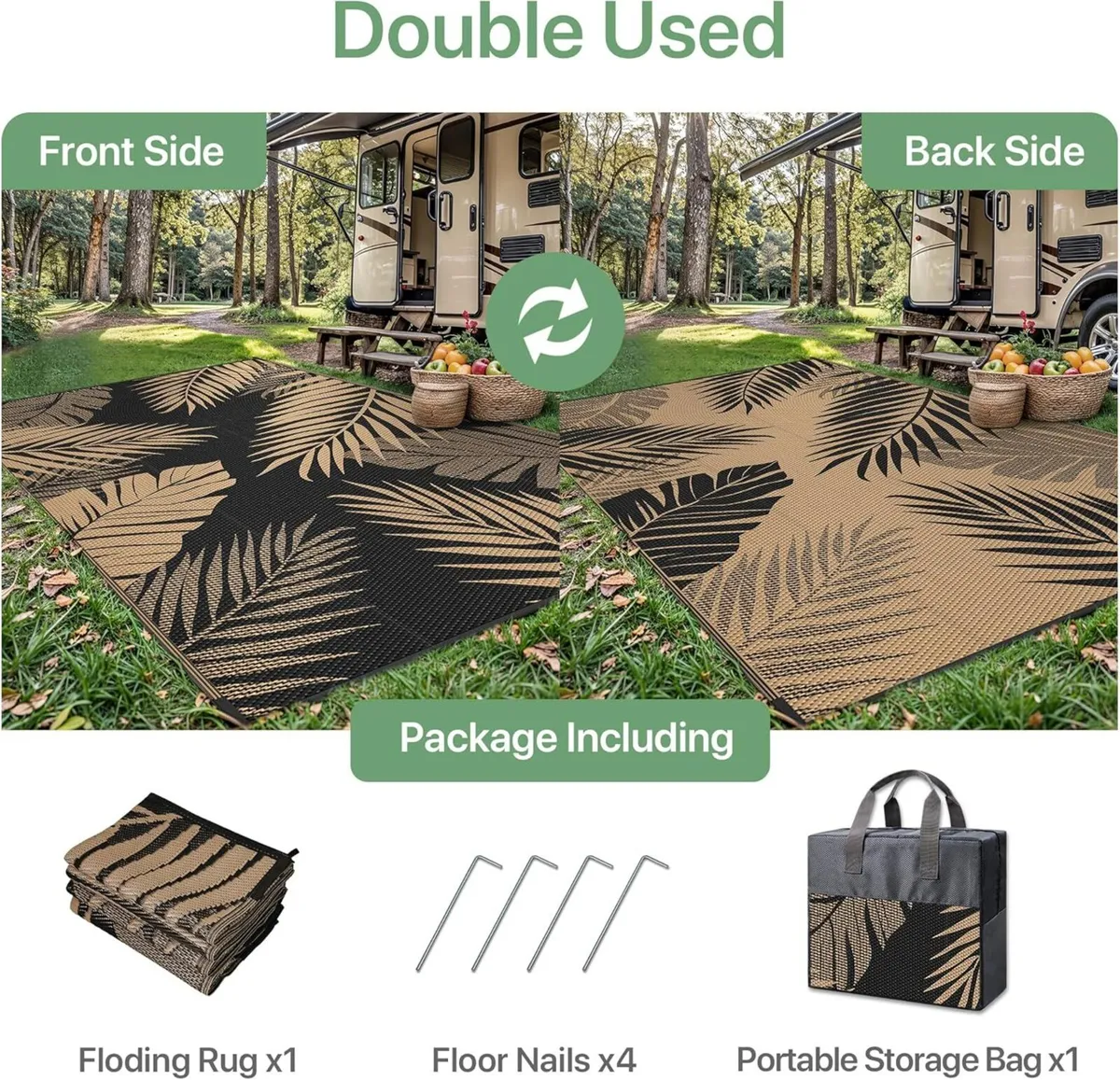 Outdoor Rug 240x300cm – Large Reversible Waterproo - Image 4