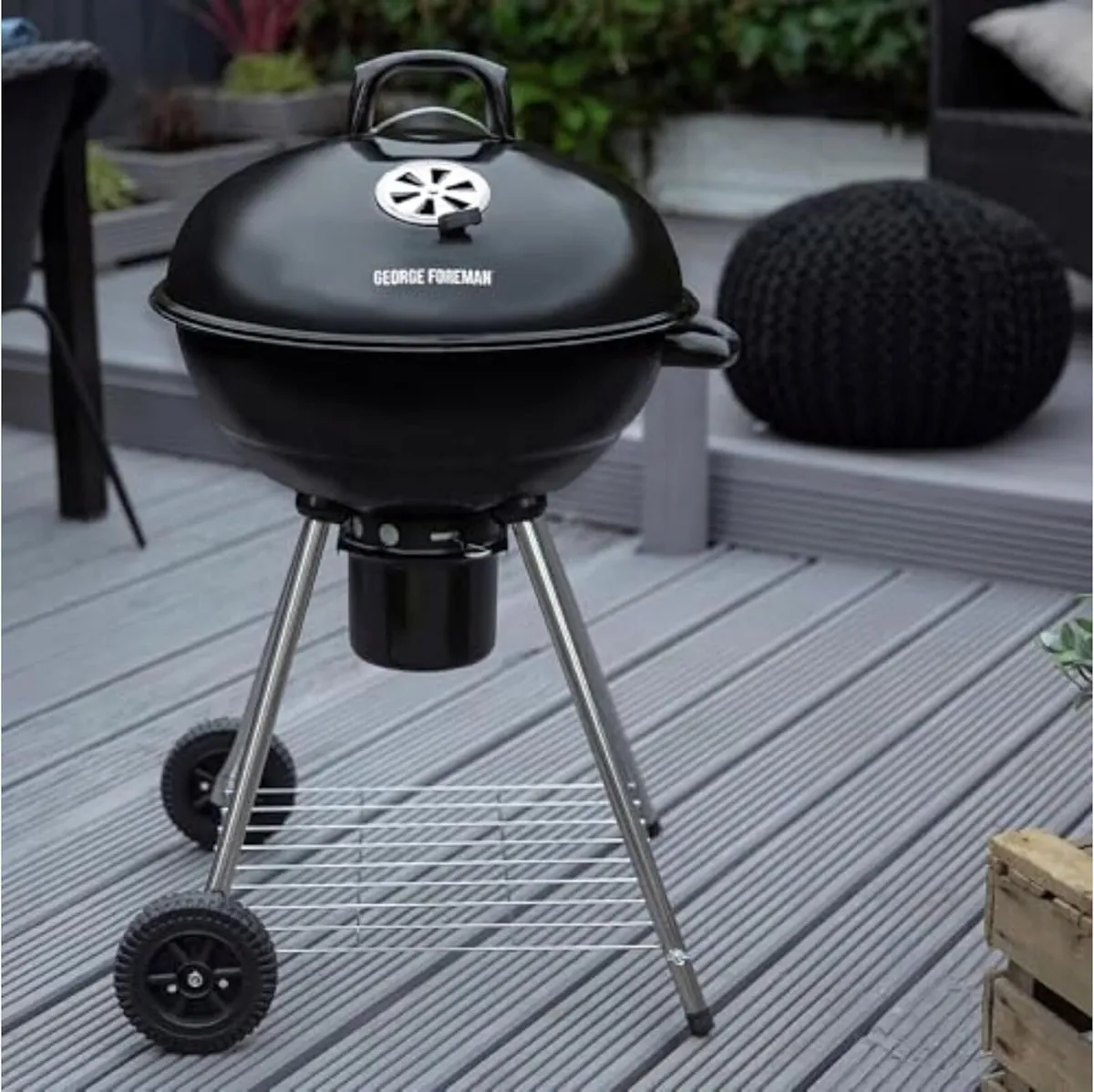 Portable Charcoal BBQ Round Kettle 47.5 cm - Image 2