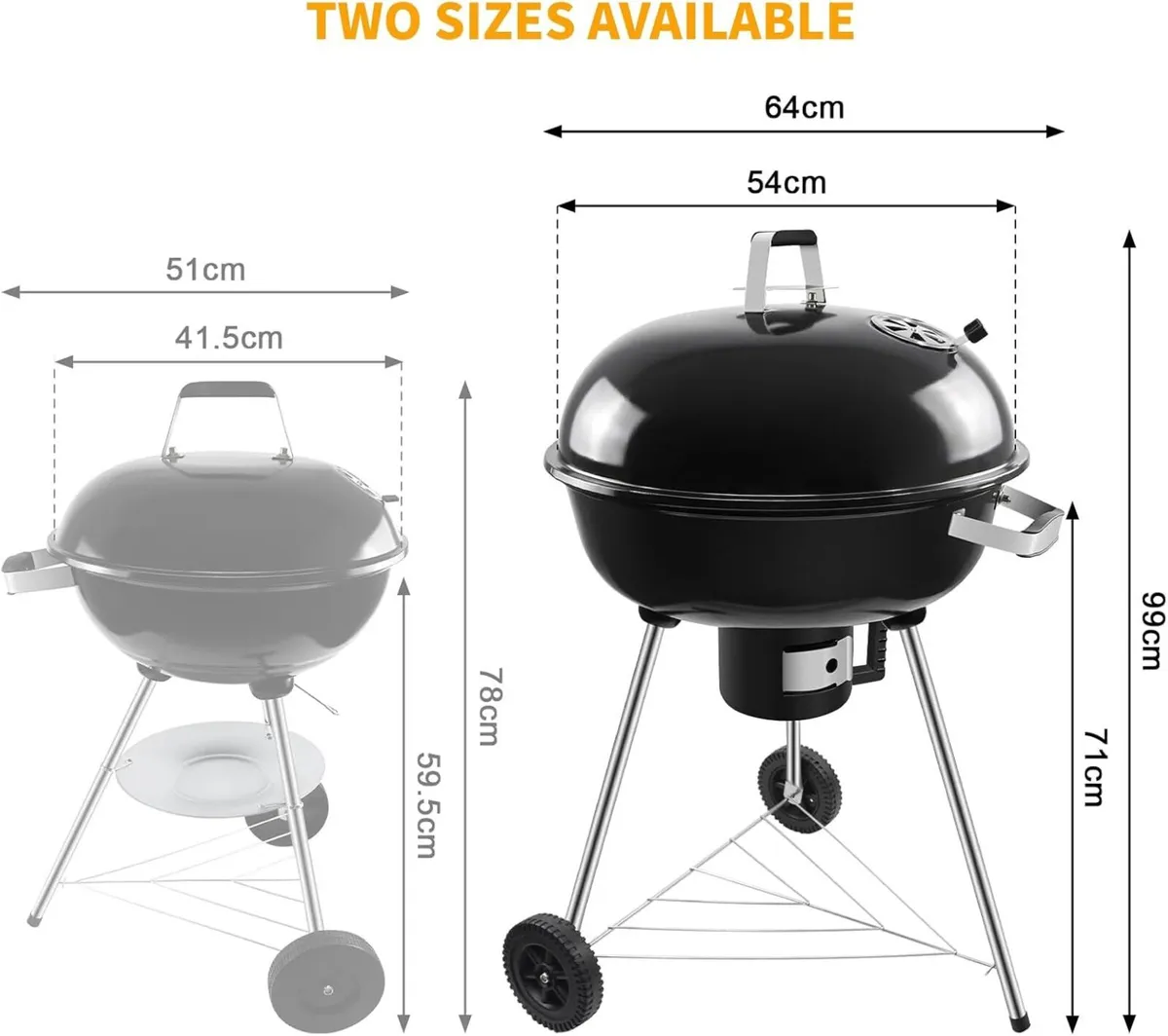 Charcoal BBQ Grill Outdoor Barbecue Portable - Image 2