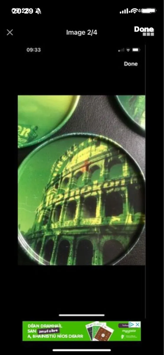 Heineken Metal Coasters (4) - Image 2