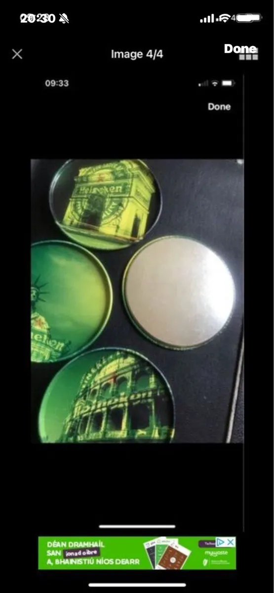 Heineken Metal Coasters (4) - Image 4