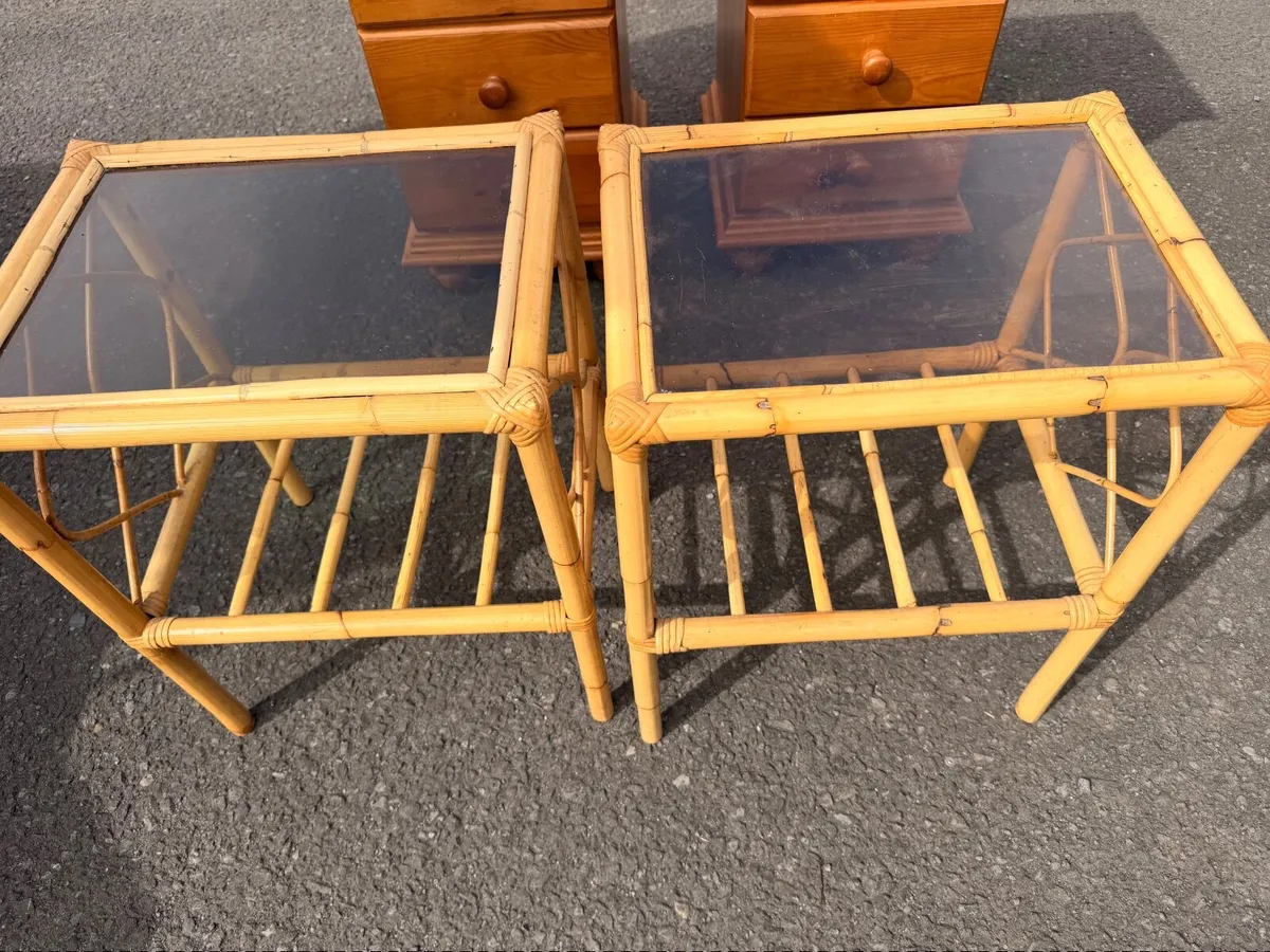 Bamboo side tables - Image 1
