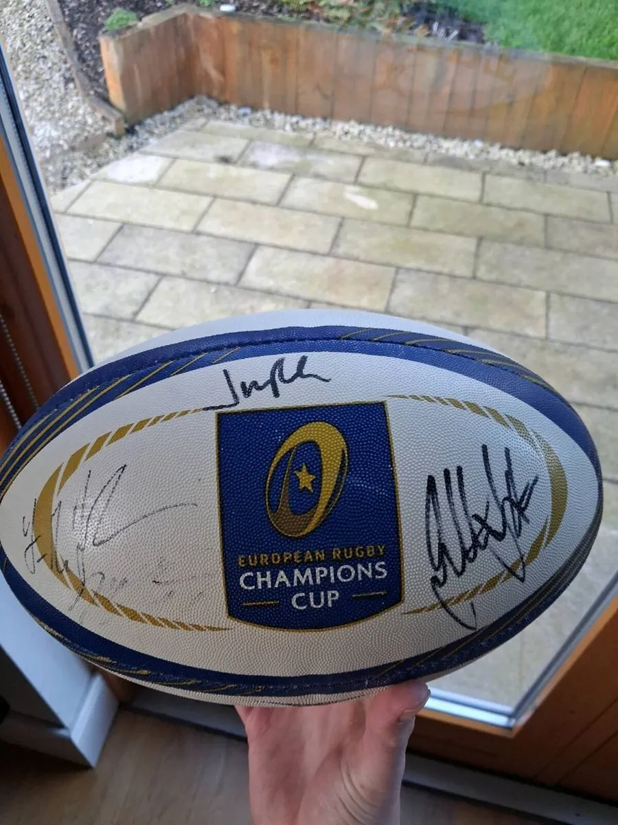 Johnny Sexton signed Championship Cup Rugby Ball - Image 1