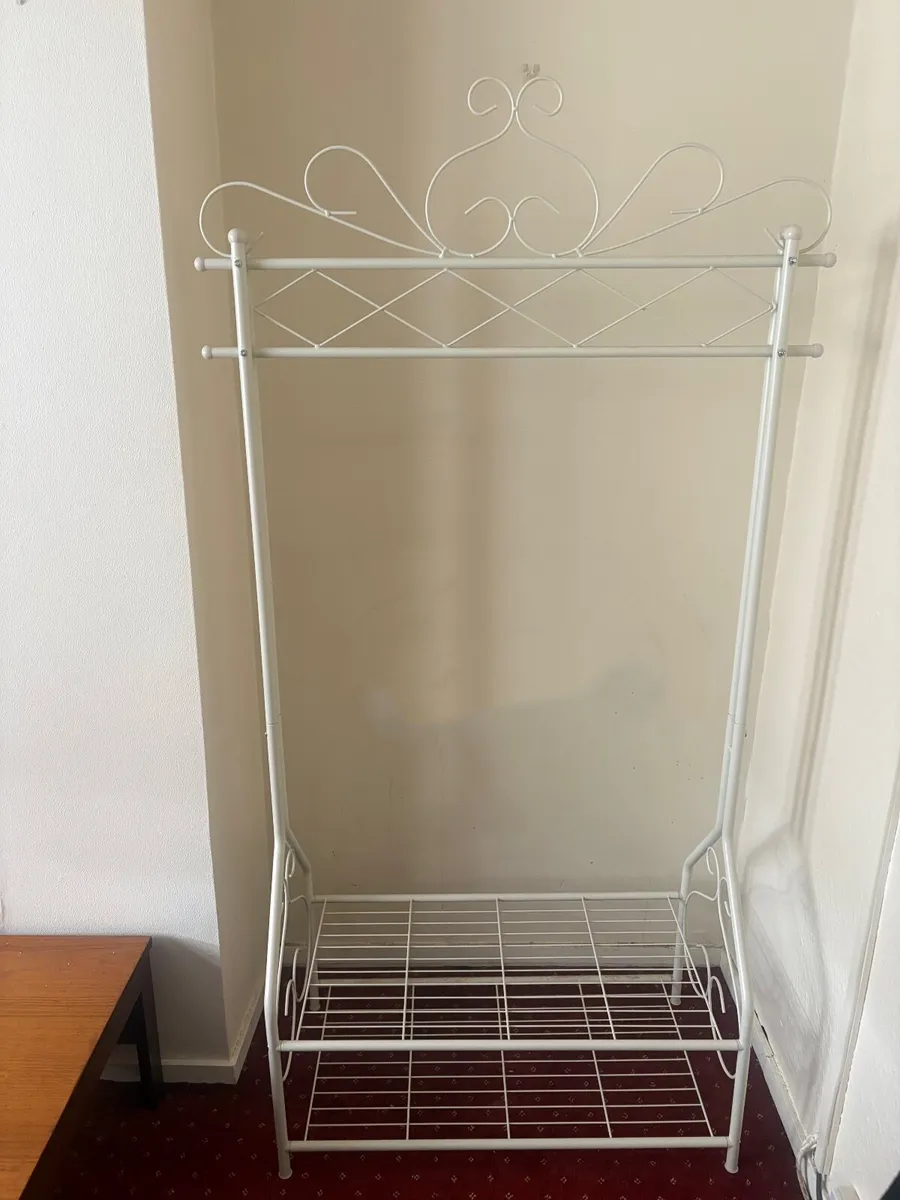 Vintage clothes stand and rack