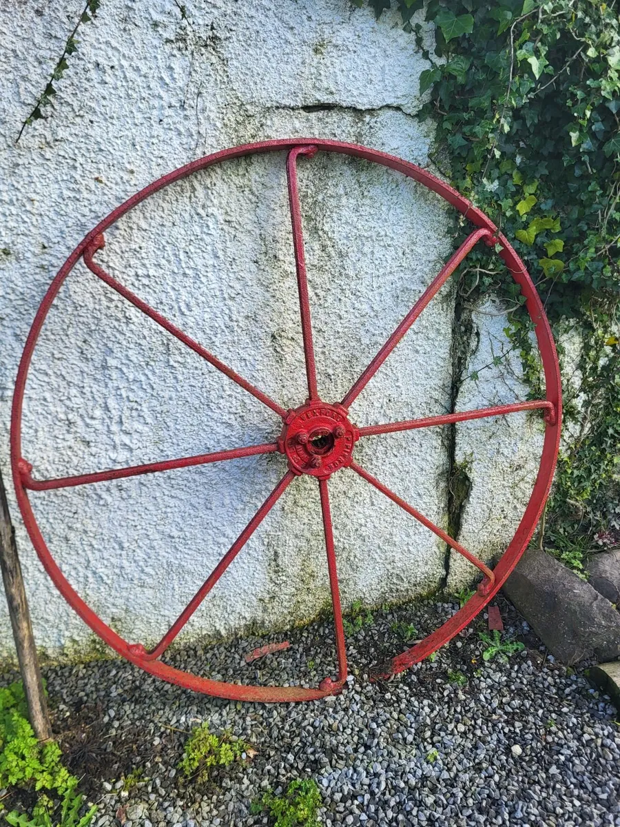 P. Pierce Wexford Cast Iron Wagon Wheels - Image 1