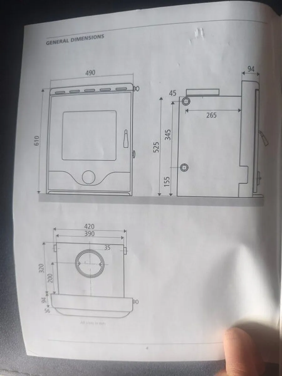 12kw Inset Back Boiler Stove. - Image 4
