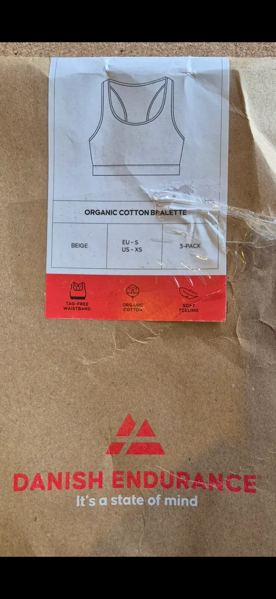 Danish Endurance, Organic Cotton Soft Bra, Size S - Image 2
