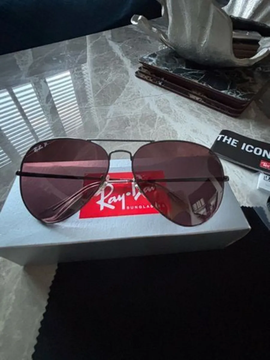 Ray Ban RB3689 Sunglasses Gunmetal Polarised 62mm - Image 3