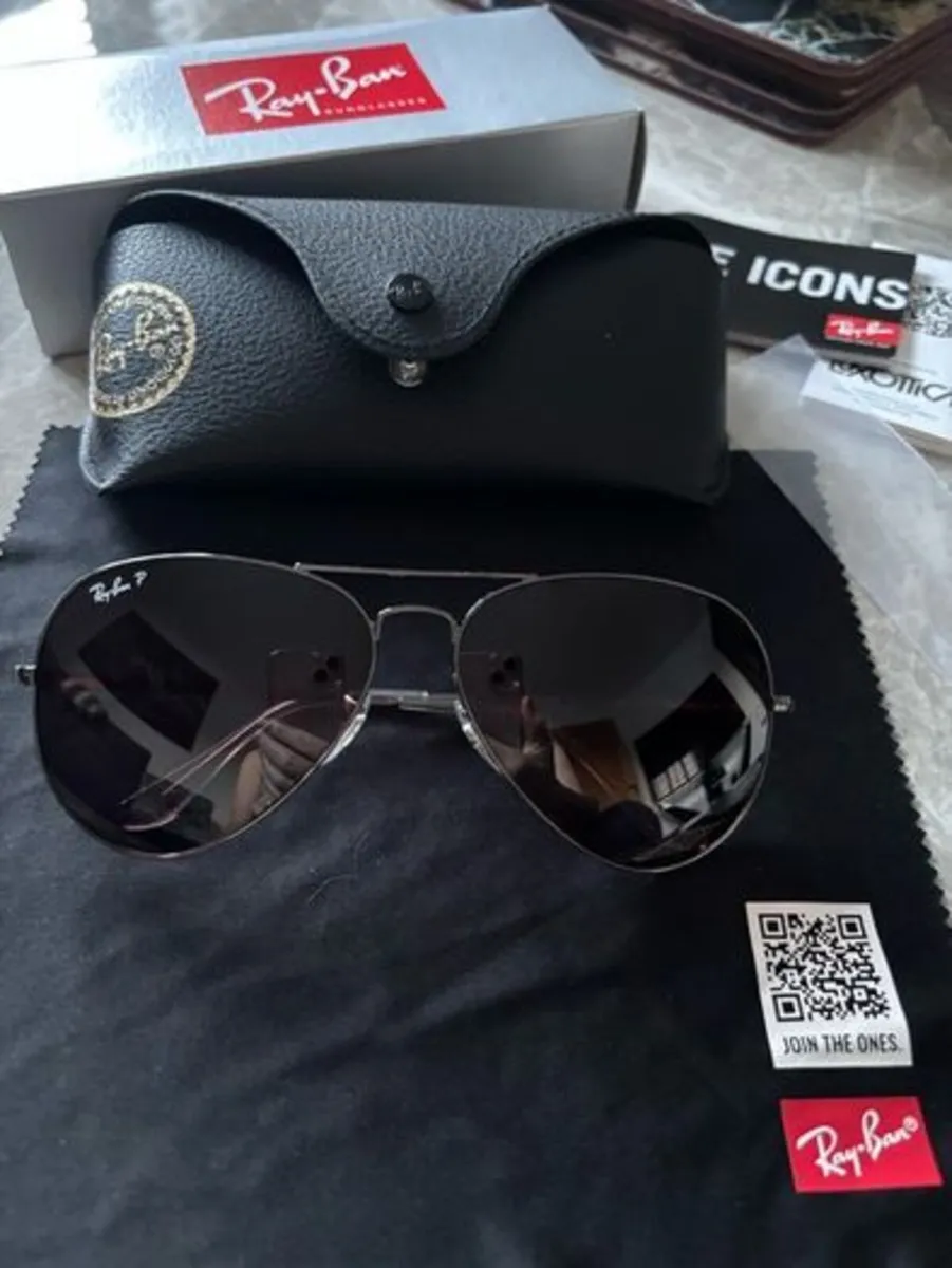 Ray Ban RB3689 Sunglasses Gunmetal Polarised 62mm - Image 4
