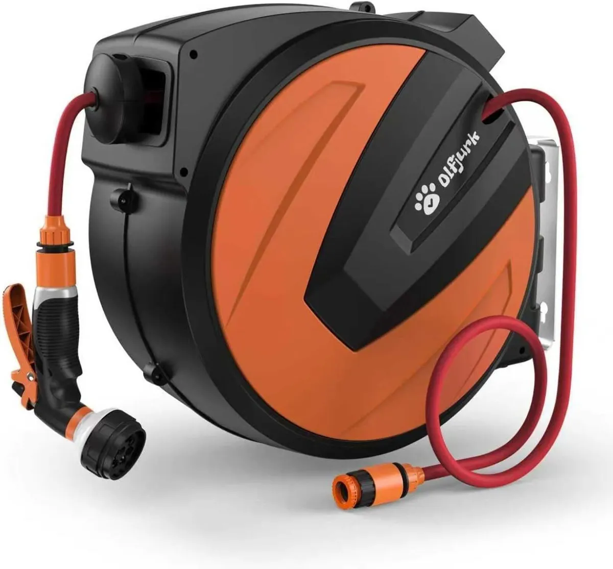 Garden Hose Reel 1/2'' x 30m+2m Wall Mounted with - Image 1