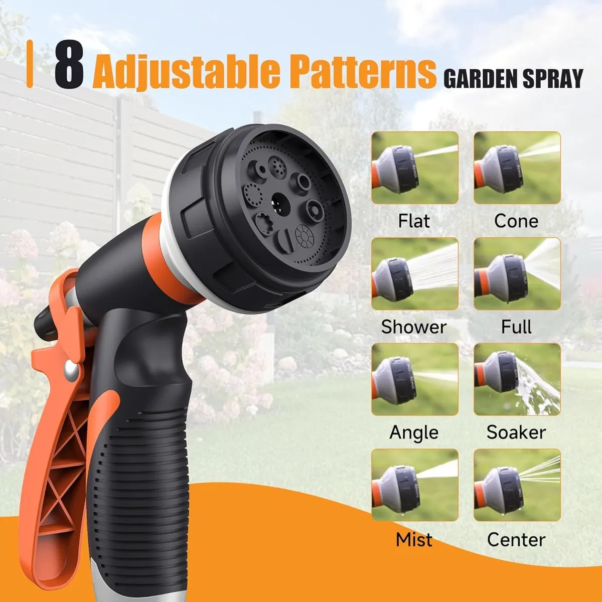 Garden Hose Reel 1/2'' x 30m+2m Wall Mounted with - Image 3