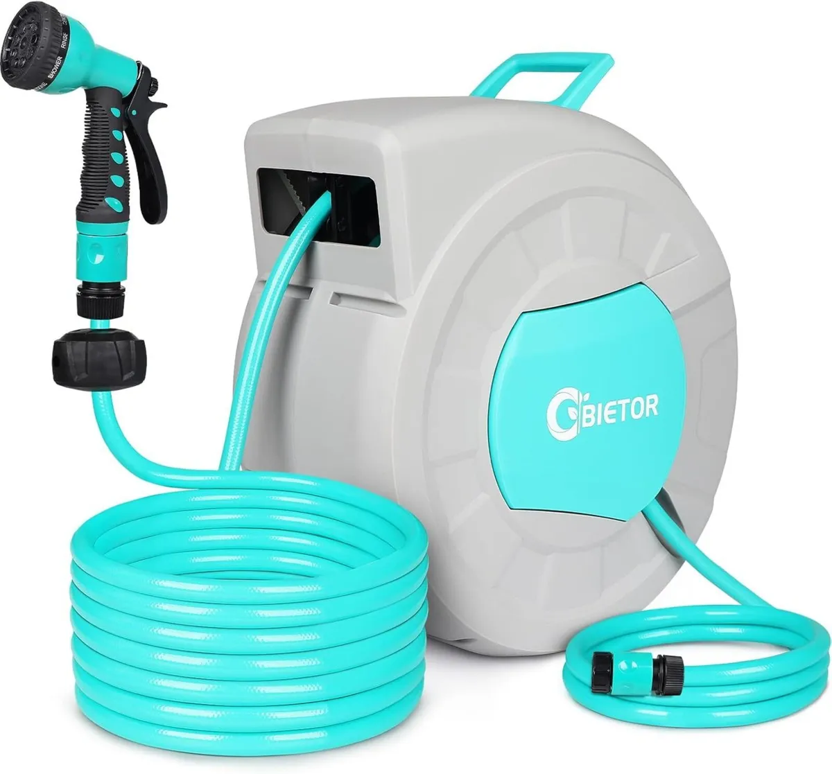 Retractable Garden Hose Reel 1/2 30m+2m Water - Image 1