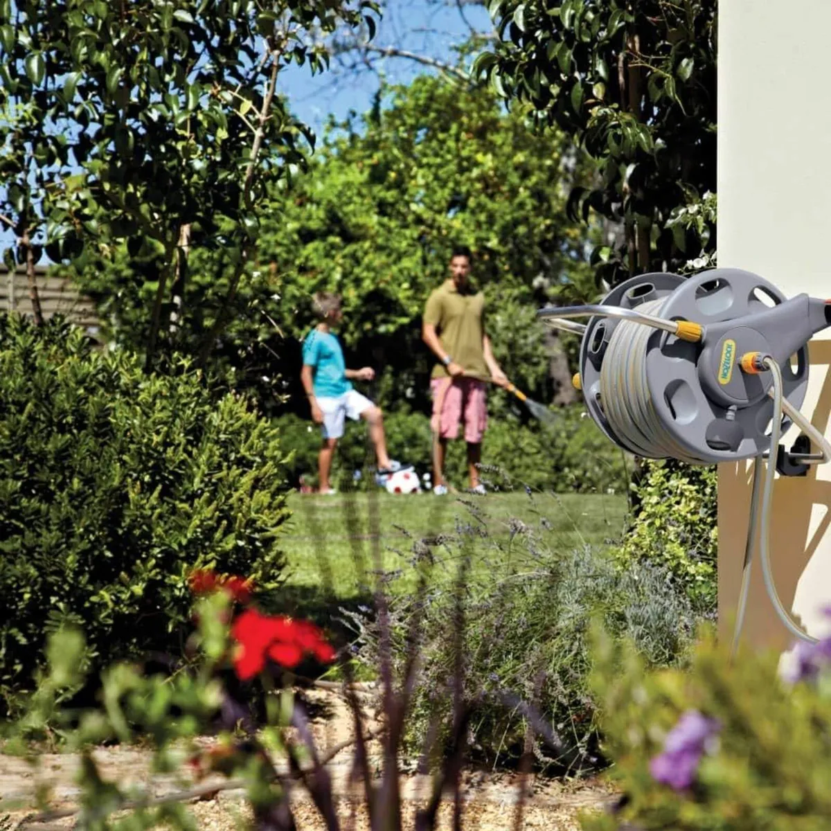 2 in 1 Hose Storage System - 50m () Grey Reel - Image 2