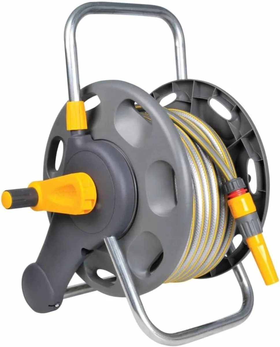 2 in 1 Hose Storage System - 50m () Grey Reel - Image 1