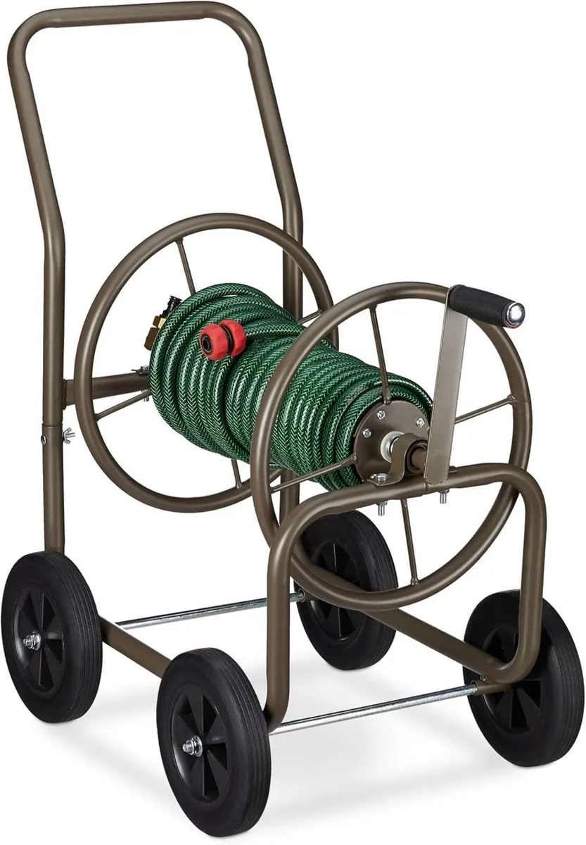 Hose Trolley XL Mobile Portable Reel Metal for - Image 4