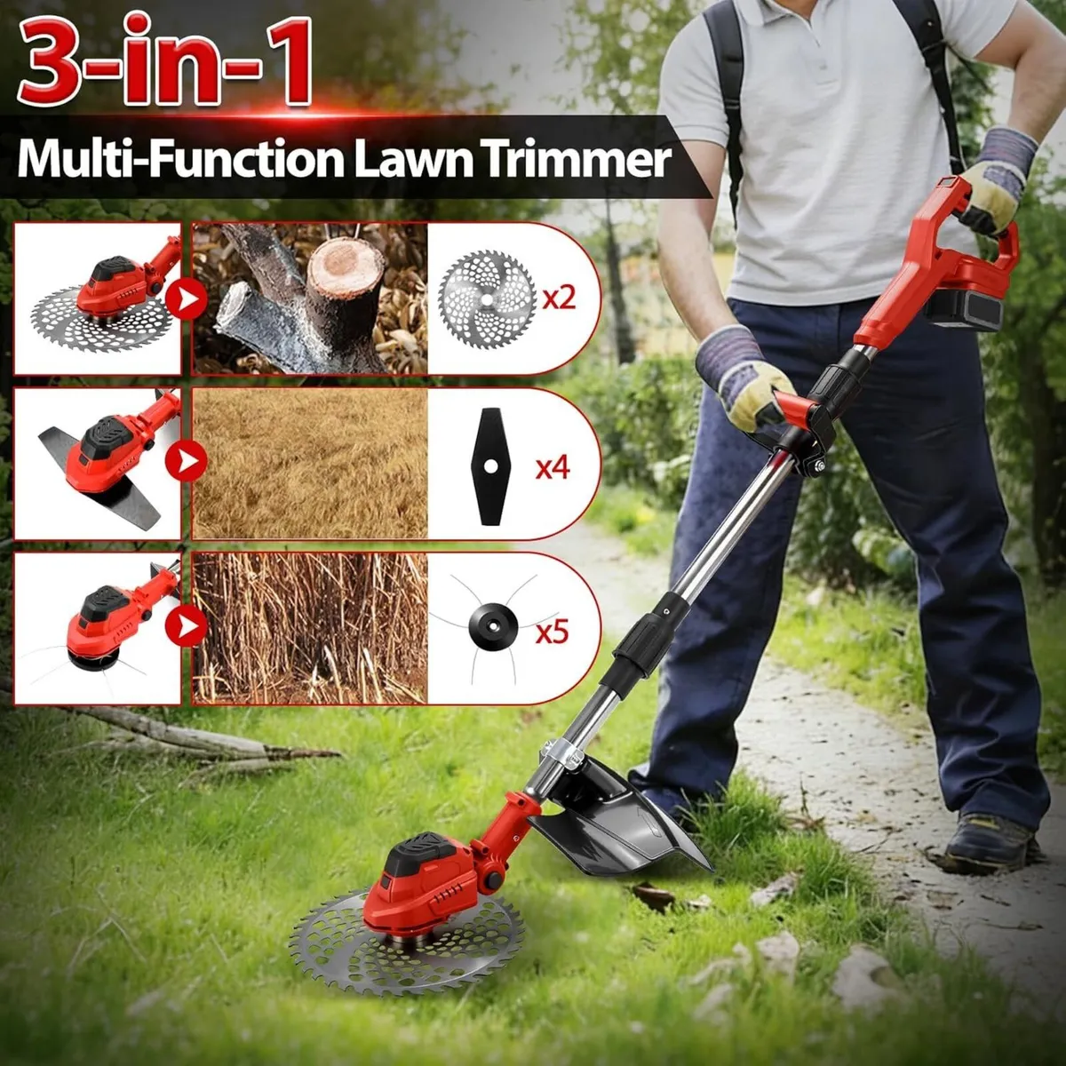 Cordless Grass Trimmer for Makita 18V Batteries - Image 3