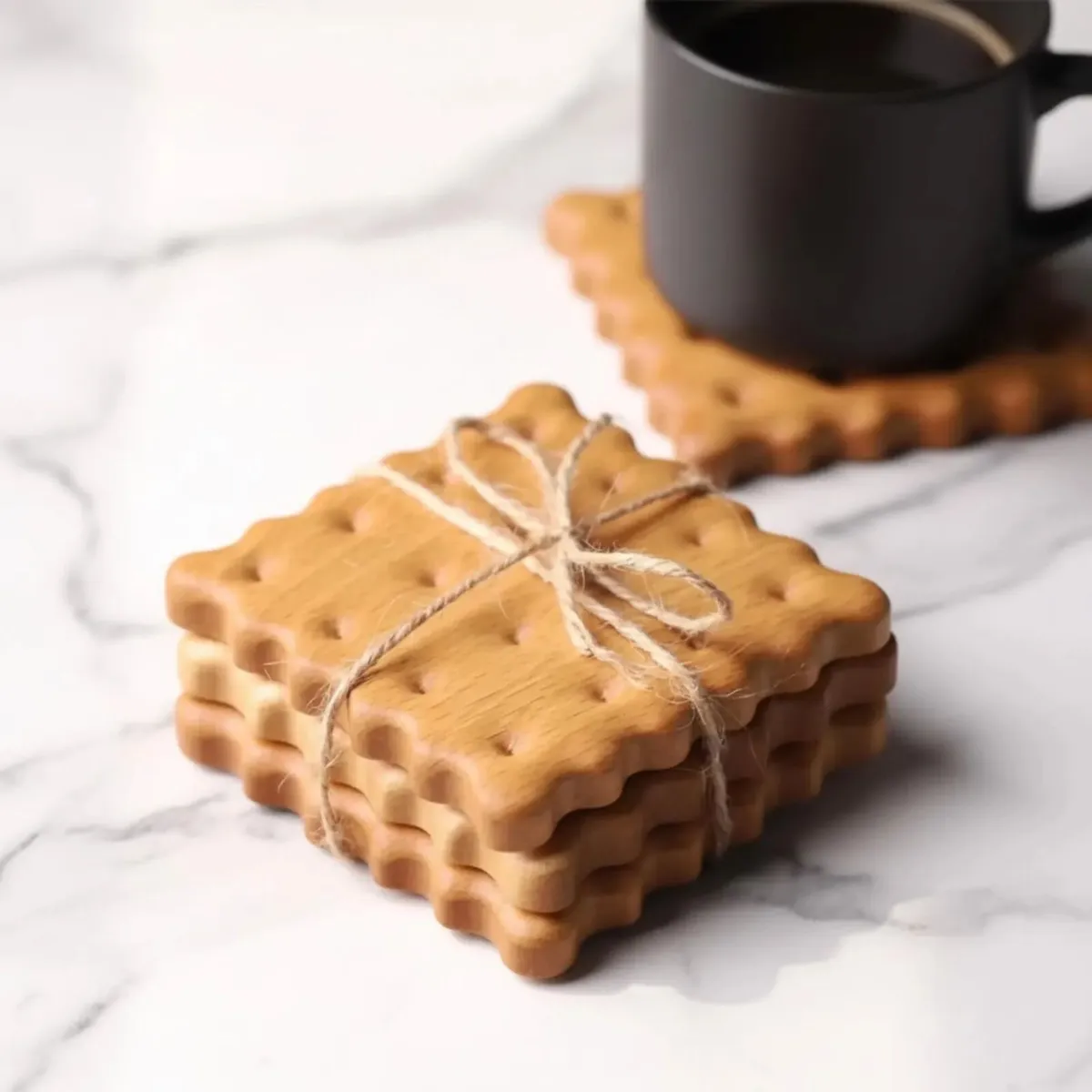 Wooden Cookie Coaster Set - Image 1