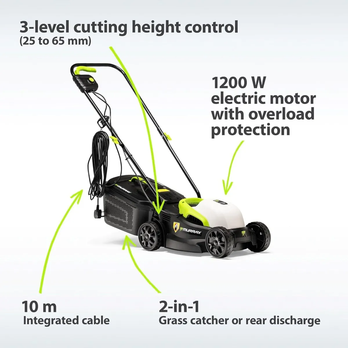 Corded Electric Lawnmower 2-in-1 - Compact Lawn - Image 3