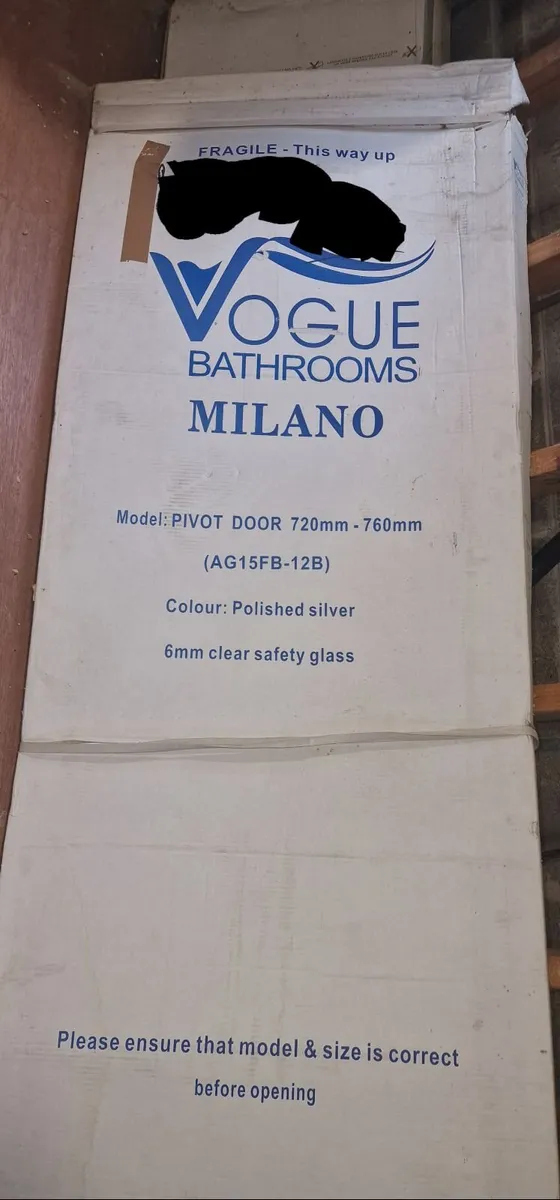 Shower door with panel - Image 3