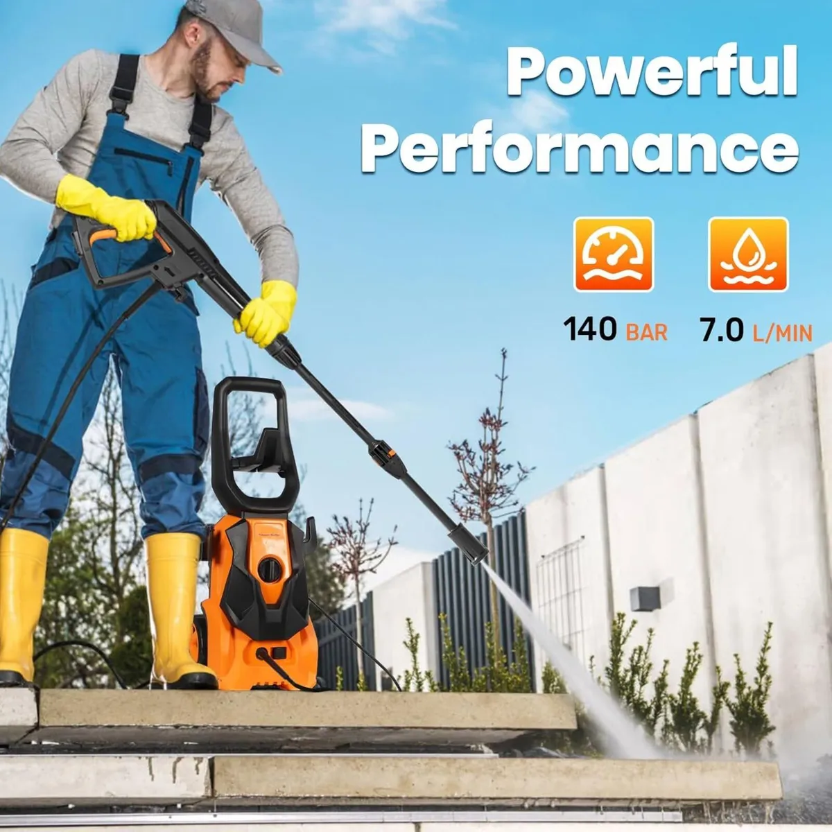 Pressure Washers 1800w 140Bar 420L/h Jet with - Image 3