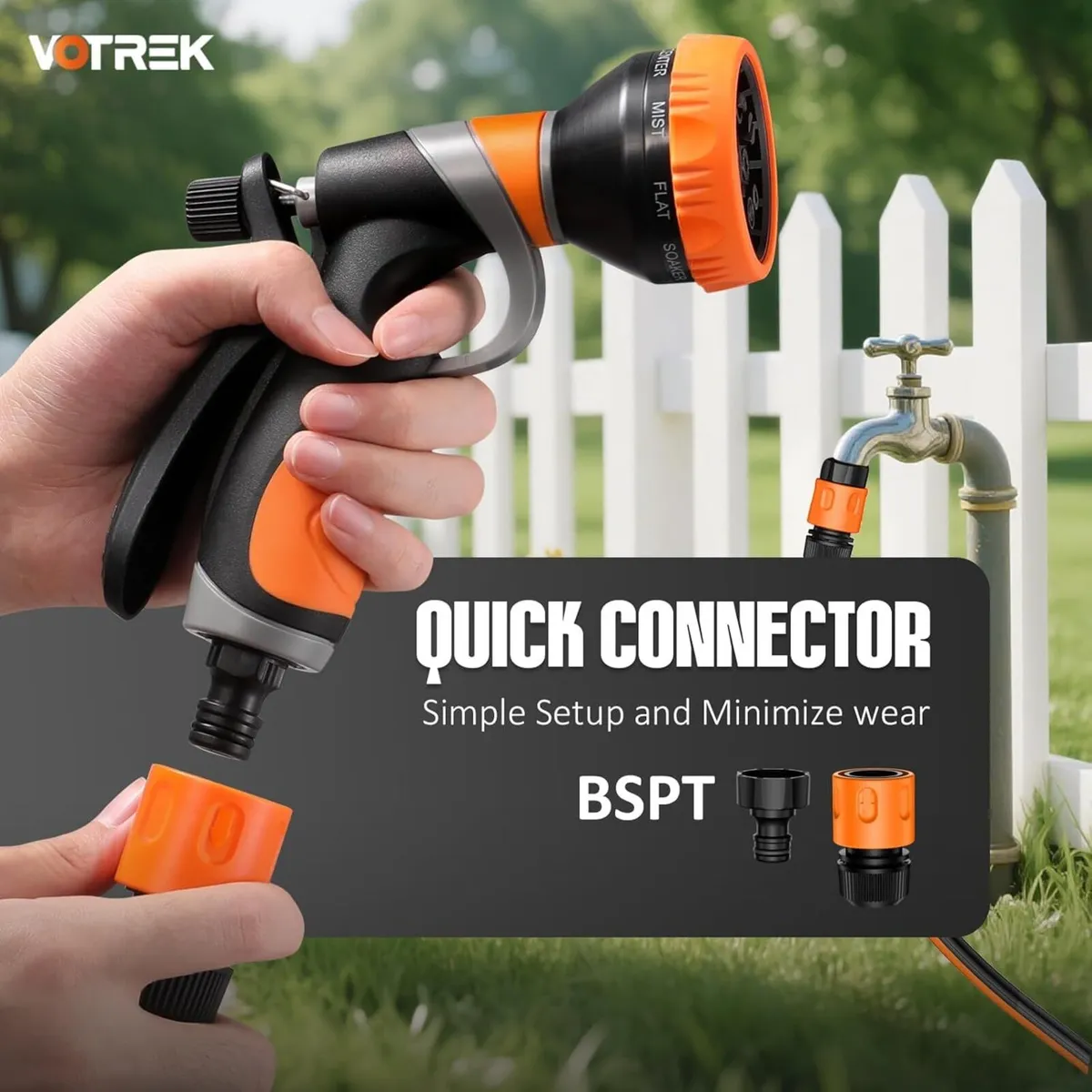 Retractable Garden Hose Reel 1/2'' x 30m+2m Wall - Image 4