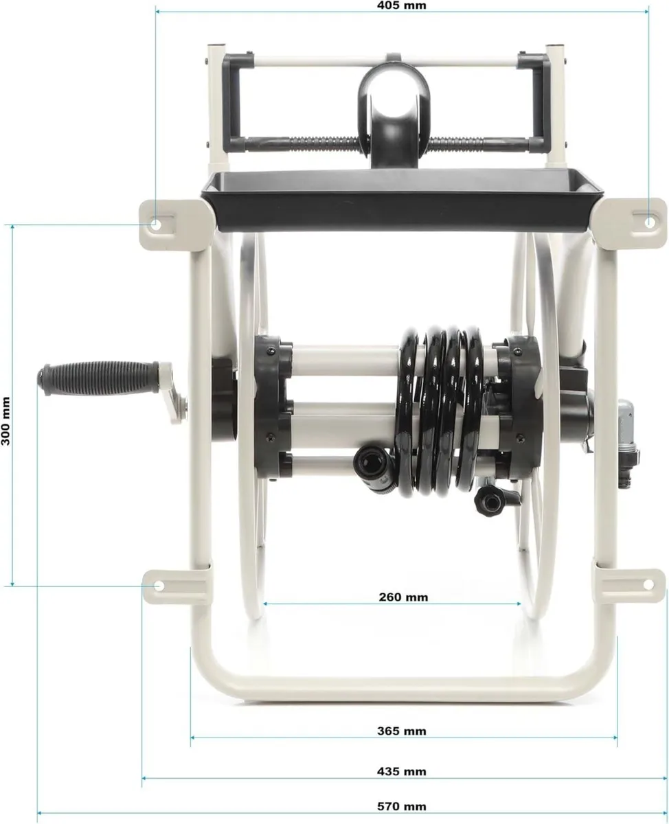 Hose Reel Made of Metal for Wall Fastening with - Image 2