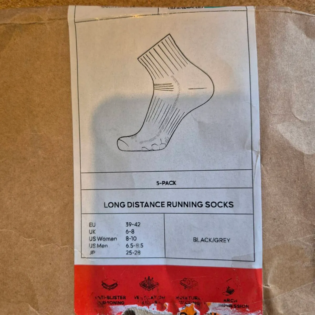 Danish Endurance,  5x Unisex Running Socks, UK 6-8 - Image 2