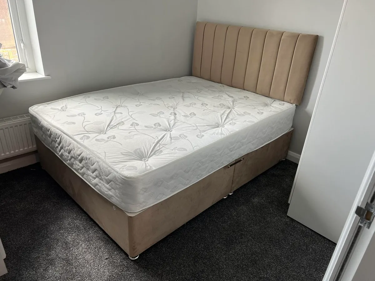 Divan Double & King Size Bed Frame With Mattress - Image 4
